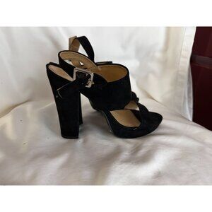 Report Black Suede Platform Sandals
